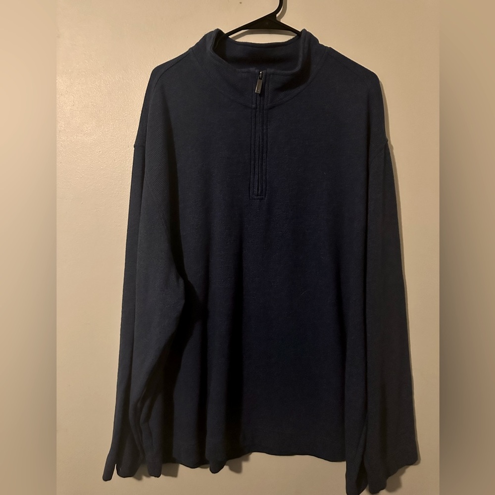 Men’s Big & Tall Quarter Zip - Van Heusen - 2x - Navy Blue